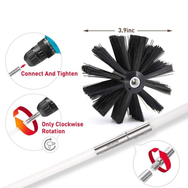 Chimney/Cleaner Sweep Kit Cleaning System Sooteater Rotary Brush Rod/Fireplace Chimney/Cleaner Sweep Kit Cleaning System Sooteater Rotary Brush Rod/Fireplace