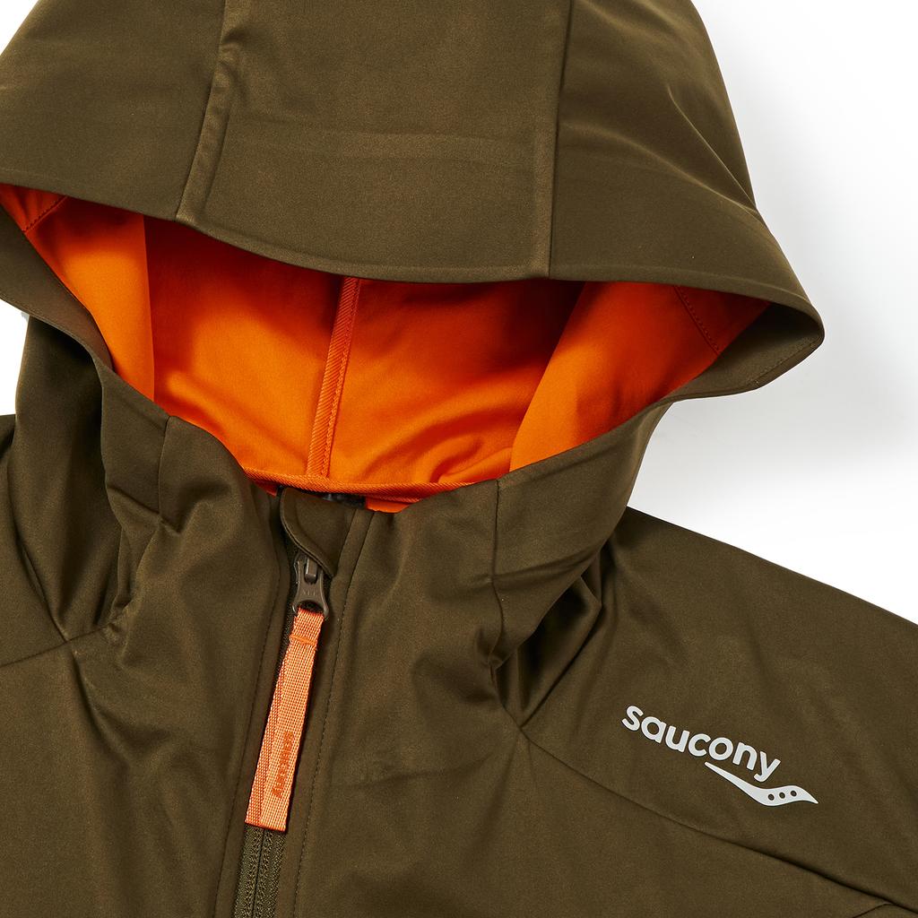 Saucony Solid Color Zip-Up Hooded Jacket Men Jackets Orange SC2230224A-GE17