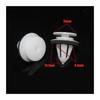 rxonoiw 20pcs 8mm Hole Car Door Trim Panel Clip Bumper Engine Cover Fender Fastener White Plastic Retainer Rivet
