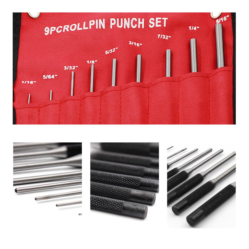 1set Leather Round Puncher Tool Set, DIY Leather Craftwork Punching And Chiseling, Roll Pin Punching Set, Size 1/16-5/16inch