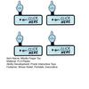 1/2/3/4Pcs Click Here Middle Finger Prank Relief Surprise Button Middle Teens Adults Stress Finger Table