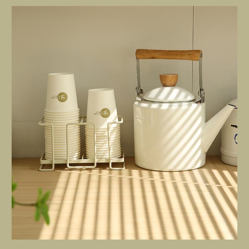 Multipurpose Paper Cup Holder Desktop Disposable Cups Organizer Dispenser Durable Mini Tea Bags Coffee Pods Storage Organizer