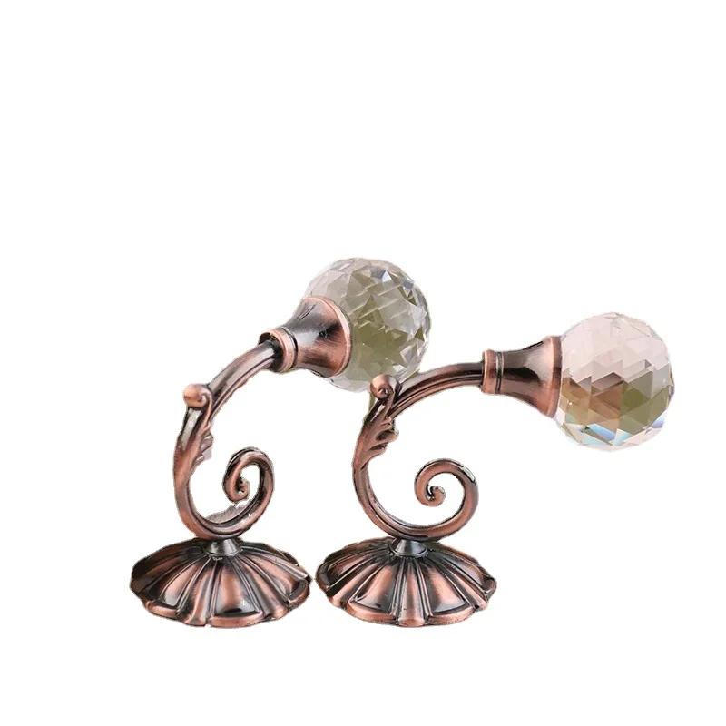 Carved Small Crystal Ball Aluminum Alloy Curtain Wall Hook Crystal Curtain Storage Vacation Home Decoration