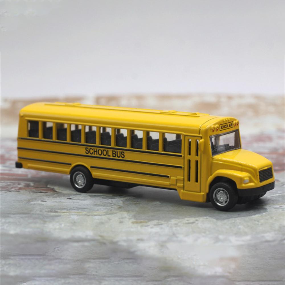 Alloy Vehicle Back Pull Toy School Model Gift