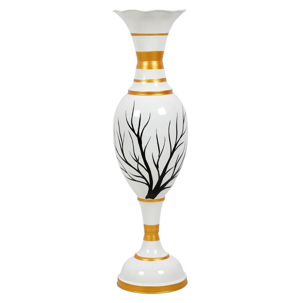 Flower Vase Big Size for Living Room Corner - 25 Inches Long - White Tree -Pack of 1