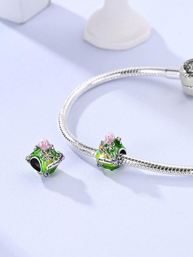 Charms Plata Daisy Cactus Flower Beads Charm Copper Plated Fit Charms Copperoriginal Bracelet For Jewelry Making Diy Charm