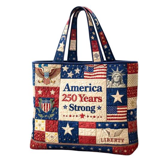 USA 250. Jahrestag Tragetasche, Unabhängigkeitstag Handtasche, Rot Weiß Blau Einkaufstasche, Wiederverwendbare Patriotische Tasche für 4. Juli Geschenke