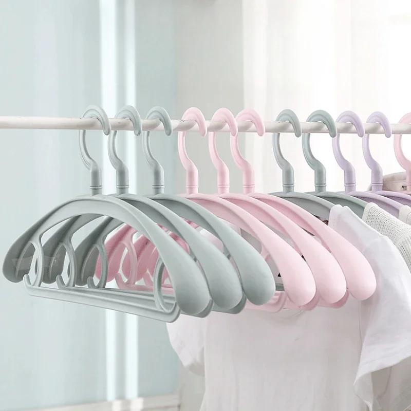 5PCS Impregnated Semi-round Coat Hanger Seamless Storage Thick Clothes Brace Non-slip Stainless Steel Clothes Hanging Adult