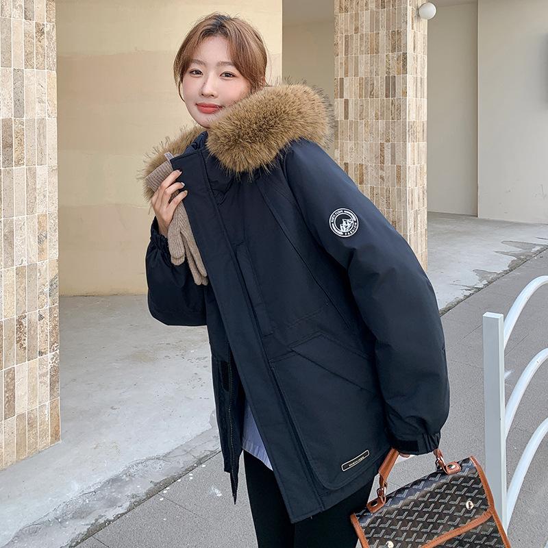 Tooling down cotton-padded pie overcomes women's short short winter fur collar thickened cotton-padded jacket tide