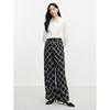 JUZUI Retro Plaid Wide-Leg Casual Pants