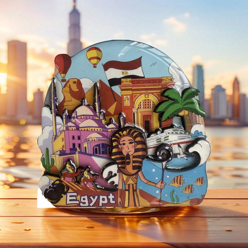Wooden Scenic Refrigerator Magnets - USA & Japan Tourist Attractions