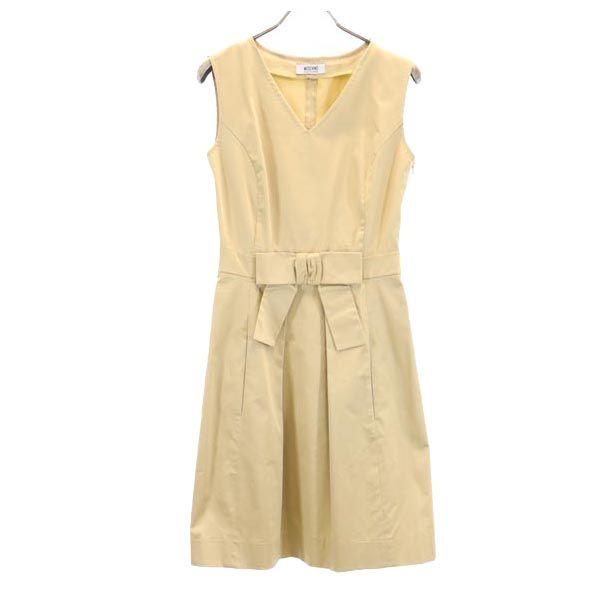 

MOSCHINO made in Italy No sleeve one piece USA4 Beige Side zip Women Used