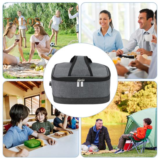 Constant Temperature Heating Bag Portable Electric Lunch Box for Car Office Travel USB Insulated Food Warmer Heating Food Container for Camping