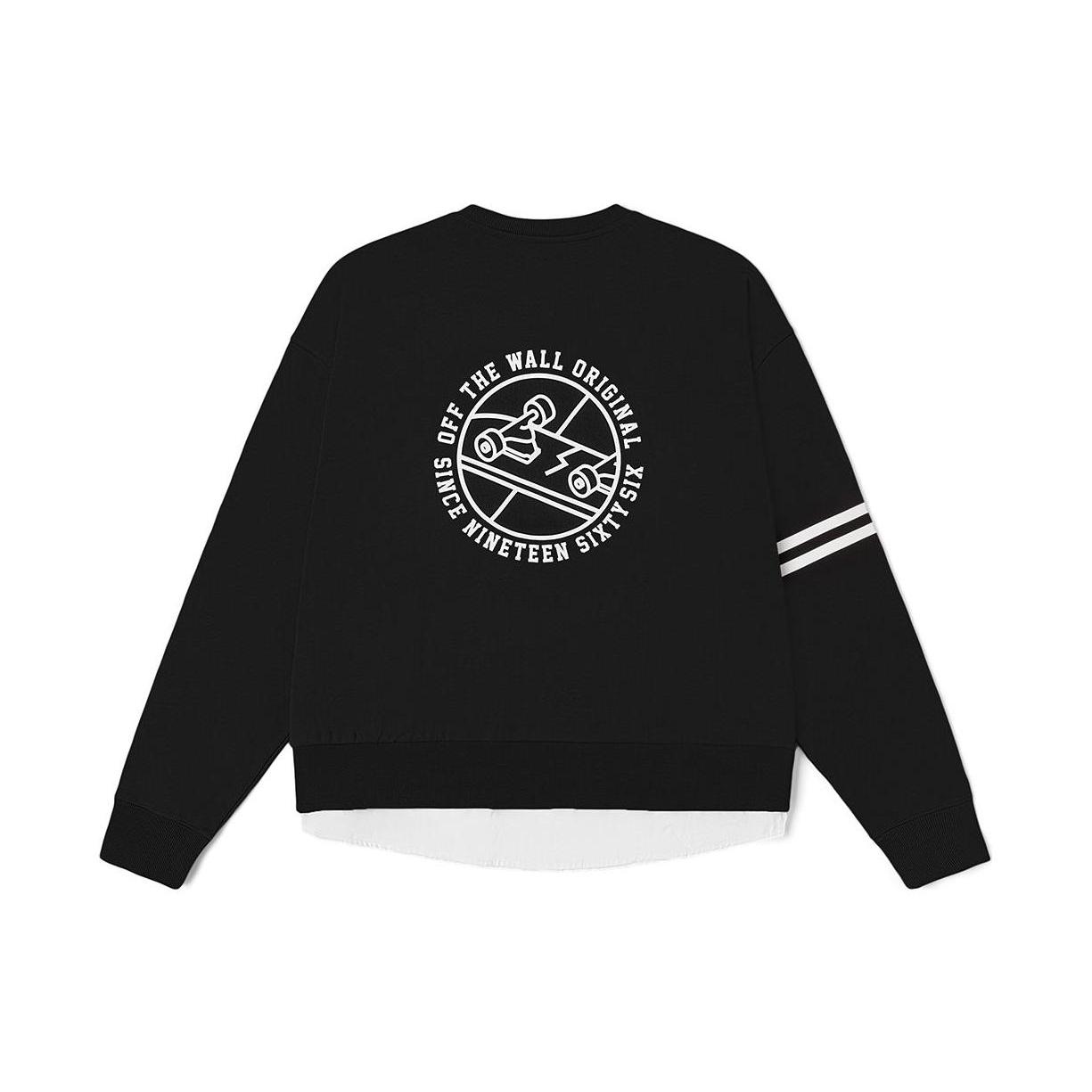 Толстовки Vans Унисекс Черные С круглым вырезом Умеренный Обычный VN0002JNBLK L