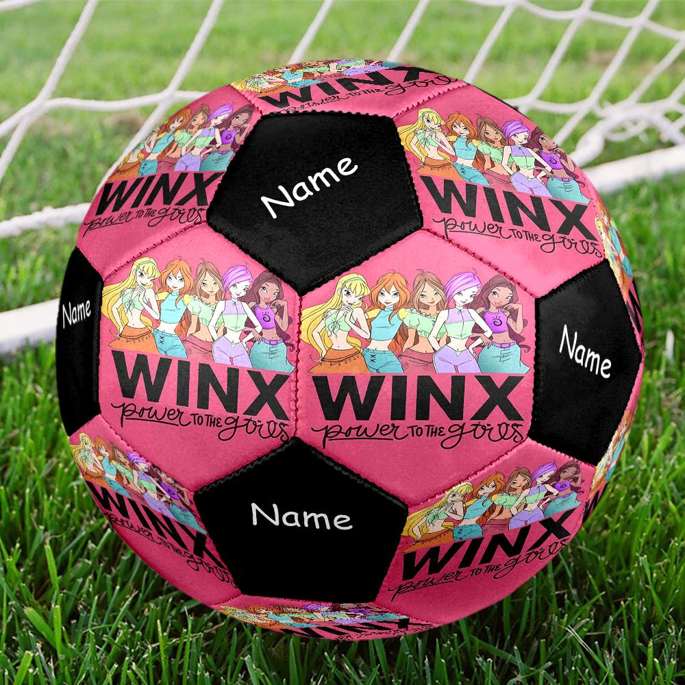Custom Name Winx Club Theme Size 5 Soccer Ball, Suitable for Both Indoor and Outdoor Matches, a Gift Suitable for Everyone.