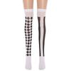 Clown Asymmetrische Gestreifte Gedruckte Overknee Lange Socken Halloween Oberschenkel Hohe Strümpfe Cosplay Kostüm Strumpfhosen für Frauen