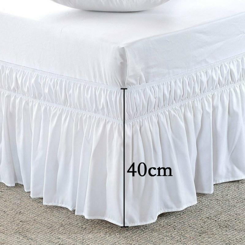Hotel Bed Shirts Elastic Bed Skirt Dust Ruffle Pastoral Style Fit Bedspread Queen Bed Skirt  Ruffled Bed Skirts