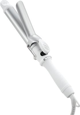 SALONIA Ceramic Curl Hair Iron 32mm Overseas Compatible with Heat Resistant Pouch White SL-008SW
