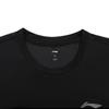 Li-Ning Letter Round Neck Breathable Short Sleeve Fashion Comfortable Shorts Casual Sports Suit Unisex suit Black YTSU145-2+YAPV001-1