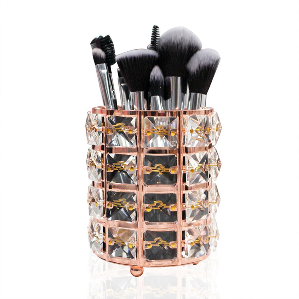 European Style Metal Makeup Brush Storage Rack Elegant Exquisite Organizer Brush Storage Holder