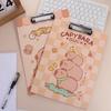 Aesthetic A4 Board Clip Folder File Storage Writing Clipboard Capybara File Folder  File Organizer