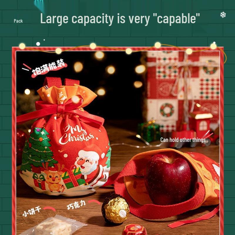 Christmas Eve Apple Gift Box: Candy & Small Gift Bag for Kids