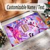 Personalized Crystal Velvet Carpet Custom Name Text,The Amazing Digital Circus Anti Slip Area Rug For Home Decoration