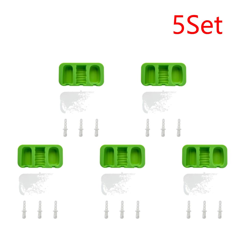 1-5er Set Stapelbare Eis am Stiel Form DIY Kombi Stapelbarer Eis am Stiel Maker Wiederverwendbare Eis am Stiel Form für Selbstgemachtes Eis