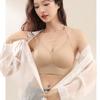 Summer Sexy Seamless Bra Women's Beautiful Back Straight Back Buckle Invisible Bra Chest Gathering Slim Shoulder Suspender Bra