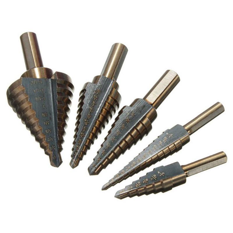3Pcs Hss Cobalt Multiple Hole 50 Sizes Step Drill Bit Set Tools