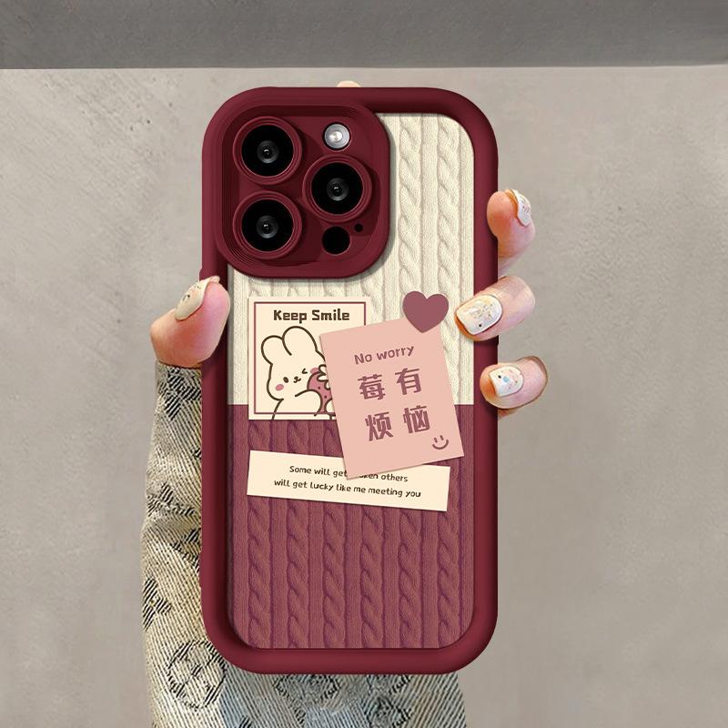 

Ремешок «Желание сбывается» подходит для Apple 16PRO, чехол для телефона из овчины 15/14 Plus, силиконовый противоударный 13, осень и зима Honor Magic4 Pro