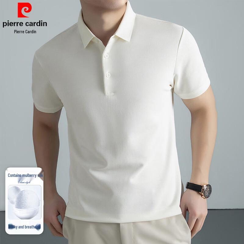 Pierre Cardin Men's Silk Blend Anti-bacterial Cooling Polo Shirt