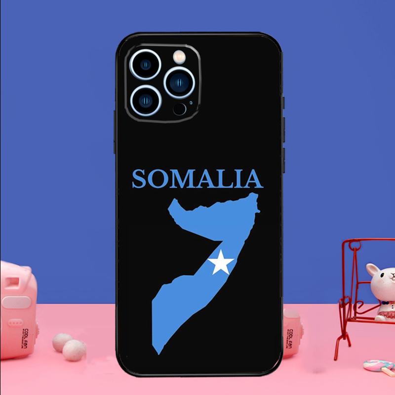 Somali Somalia National Flag Phone Case For iPhone 17 16 14 13 12 11 15 Pro Max mini 15 16 Plus 16e 17 Air Bumper Cover