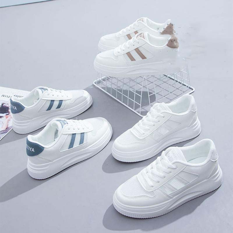 Prodyšná síťovaná obuv Sportovní obuv Bílá obuv Dámská obuv Tenká jednoduchá síťovaná obuv Plátěná obuv Lehká sportovní obuv Síťovaná jednoduchá obuv