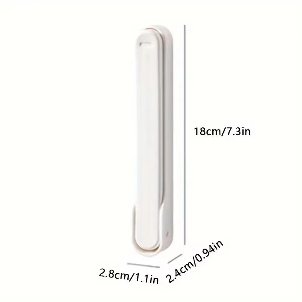 1Pc Hanging Folding Clothes Rack Storage Shelf, Punch Free Rod, Household Organizer For Bathroom