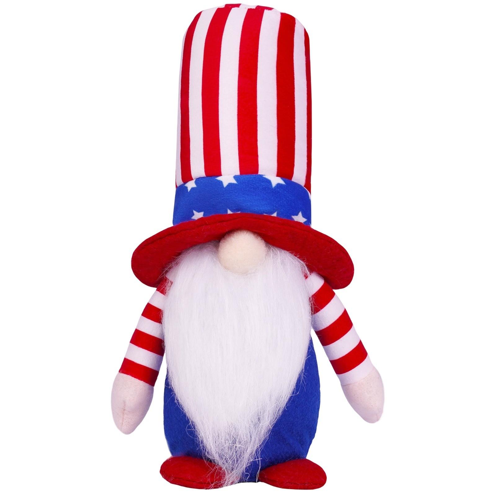 

Новый День независимости Америки Безликая кукла Гном Гоблин Кукла Безликий Пожилой Флаг Украшение Детский Подарок One Size