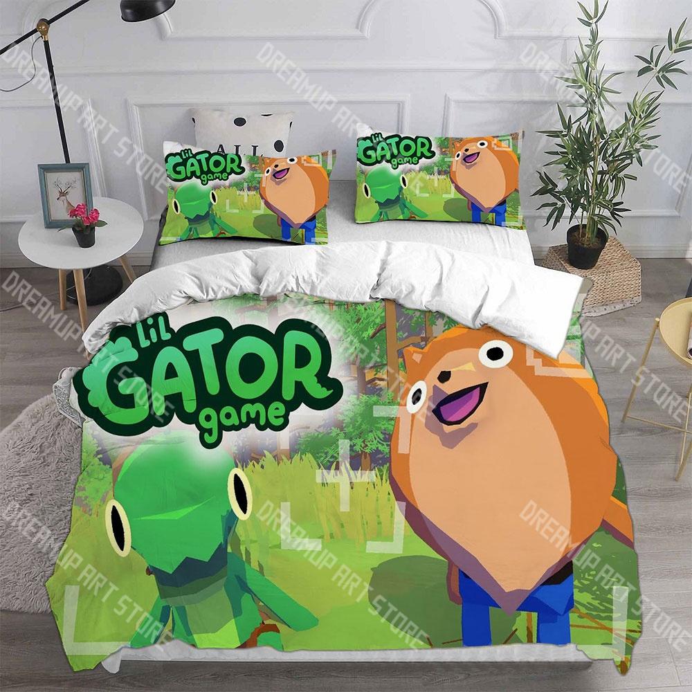Fashion Lil Gator Game Bedding Set Single Twin Full Queen King Size Bed Set Kids Bedroom Duvetcover Sets Bed Sheet Set