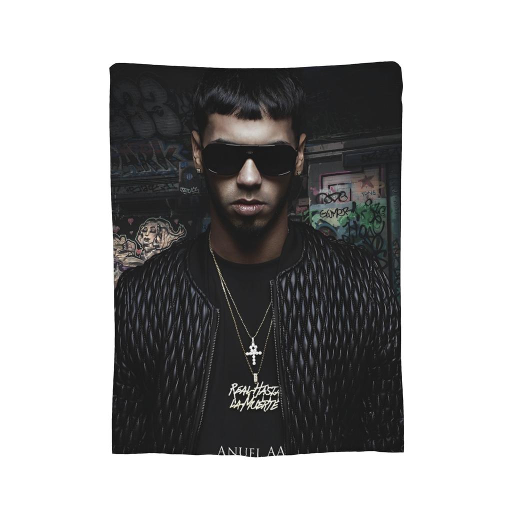Anuel AA Rapper Hip Hop Singer Blanket Fleece  Winter  Breathable Lightweight Thin Throw Blankets for Bedding Couch Bedspread