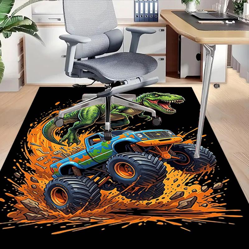 1PC Dinosaur Truck Extra Large Non-Slip Floor carpet, Office, family, bedroom, Studio - Large Area RugJ0376