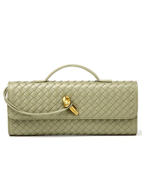 High-End Versatile Woven Baguette Crossbody Tote