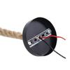 1.5m/4.92ft Pendant Light Hemp Rope Pendant Bulb Holder Retro Hanging Light  Bar