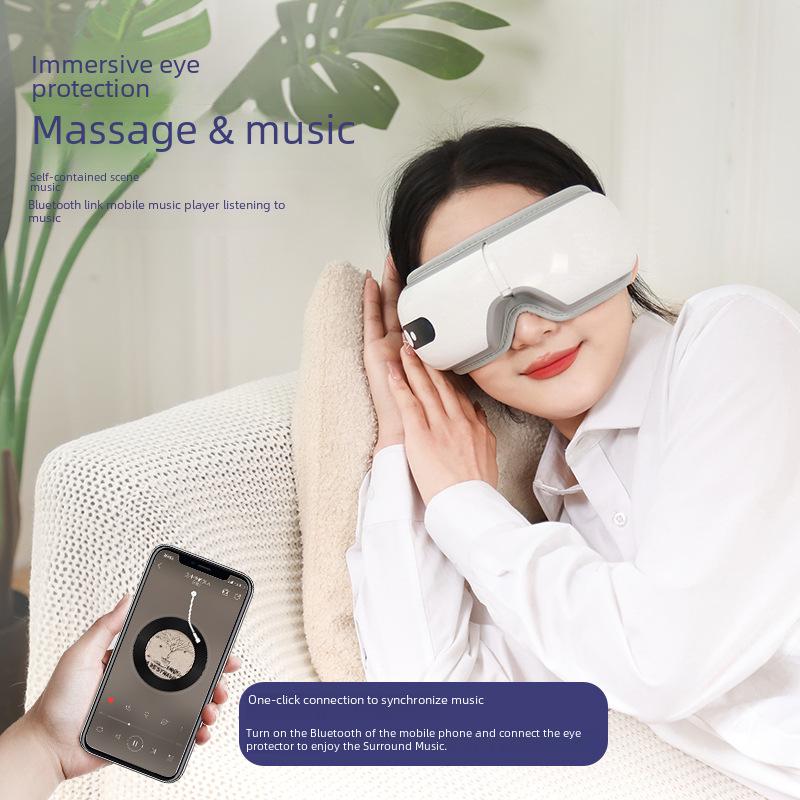 Vibrating Heated Eye Massager with Air Pressure and Hot Compress