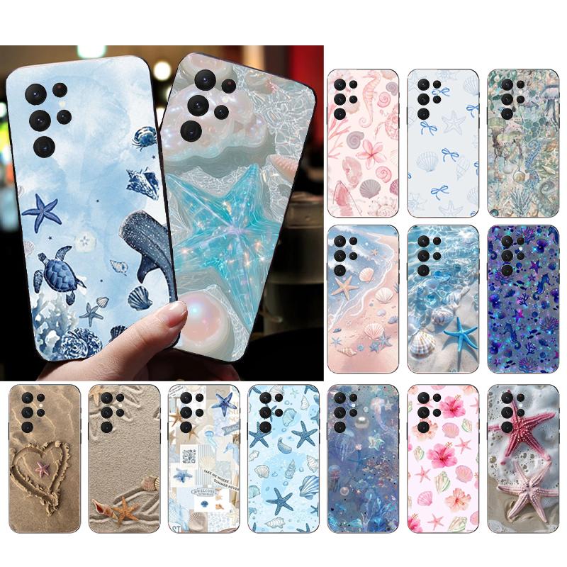 Phone Case For Samsung Galaxy S26 S25 S24 S23 S22 Ultra S23 S22 S25 Plus S24FE S23FE S26Edge Ocean Starfish