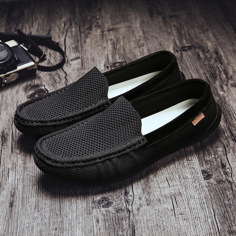 Fashion Breathable Men Casual Slip on Shoes Handmade Summer Mens Loafers Moccasins Lightweight Male Boat Flats New Design Driving Shoes