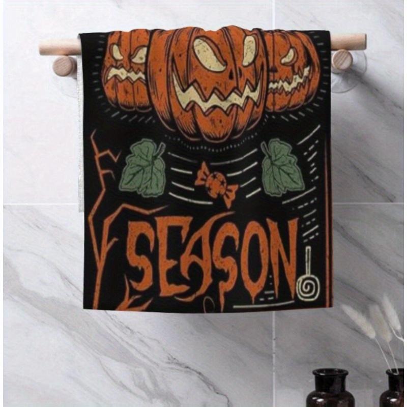 6pcs Rags Halloween Hand Towels Trick or Treat Kitchen Towels Ghost Cat Bat Dish Towels Holiday Tea Towels Home Items