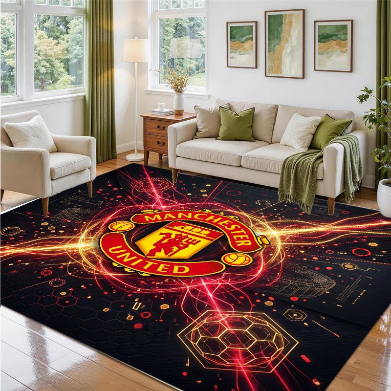 Manchester United Design Kristall Samt Teppich Weiche Dekorative Matte für Schlafzimmer Eingang