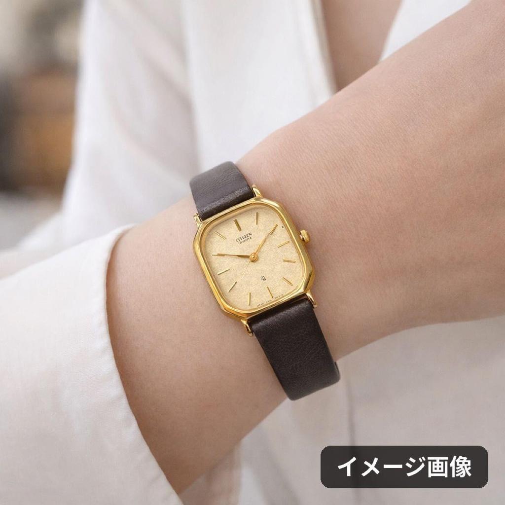 Used 46 CITIZEN Watch Ladies 2931 Gold Square Wristwatch 46