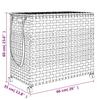 Laundry Basket with Wheels Black 66 x 35 x 60 cm Rattan