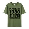 Made In 1980 41 Years Of Awesounisexess 41 Birthday Gifts Funny Camisa TShirts Tops Tees Prevailing Cotton Fabric Casual