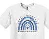 Type 1 Diabetes Awareness Shirt, Blue Ribbon Rainbow Graphic